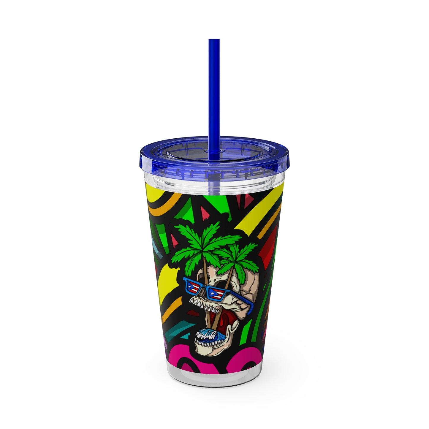 TROPI-SKELETON SUNSPLASH Tumbler with Straw