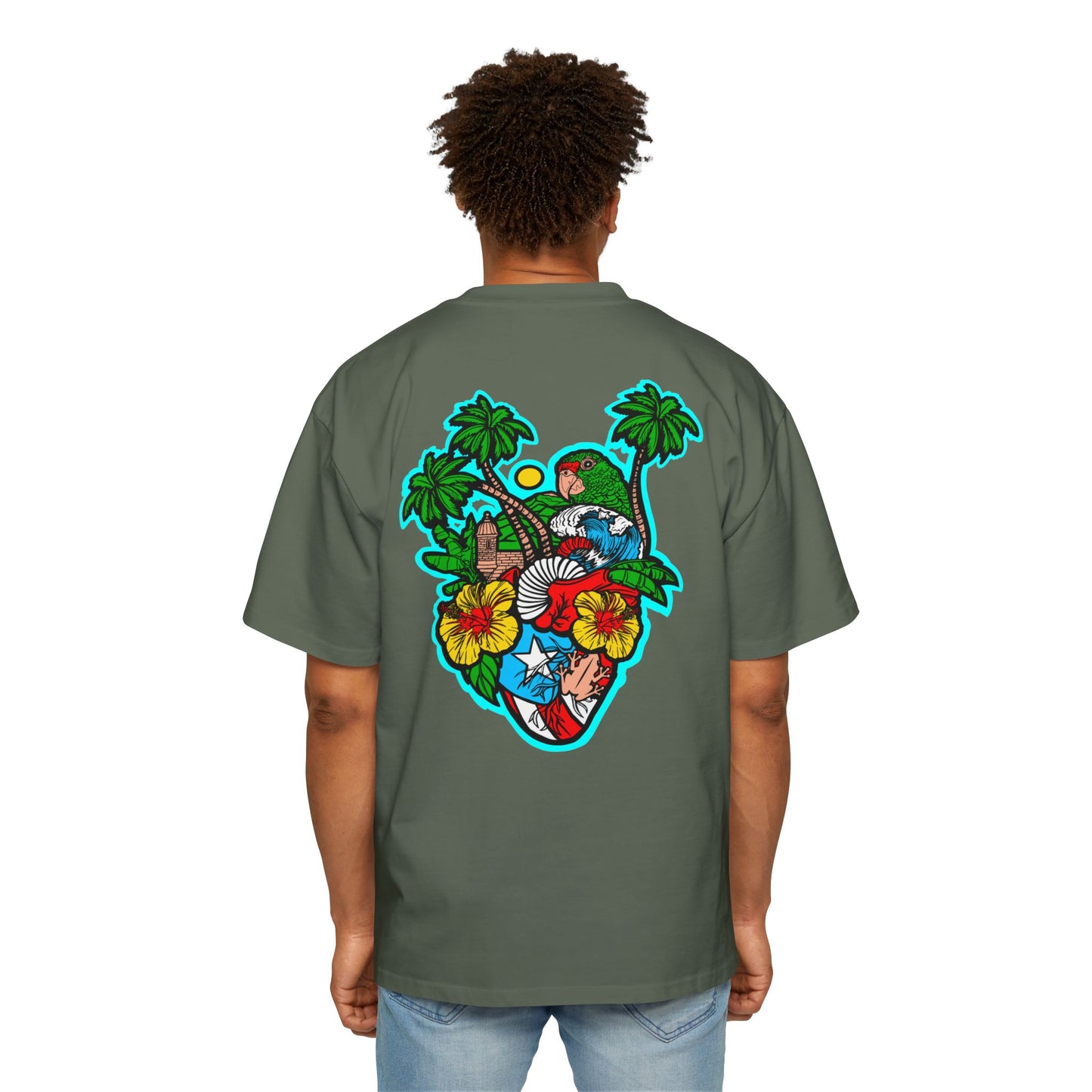 CORAZON BORICUA Oversized Tee