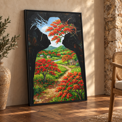 FLAMBOYAN - Framed Canvas Art