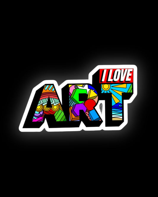 I LOVE ART Sticker