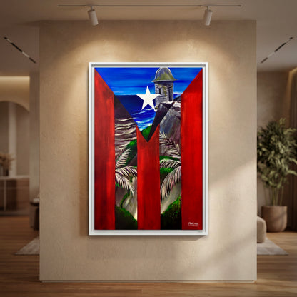 OBRA DE ARTE | Edición Limitada: "LA GARITA DEL MORRO" - Enmarcada con Canvas PREMIUM. ¡LISTA PARA TI!