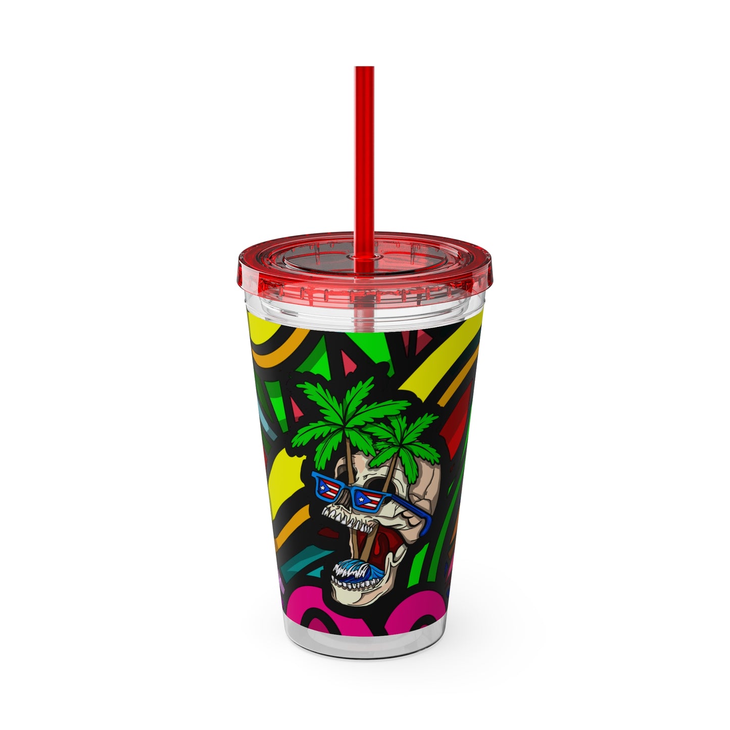 TROPI-SKELETON SUNSPLASH Tumbler with Straw