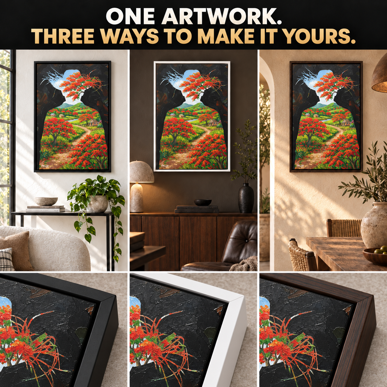 FLAMBOYAN - Framed Canvas Art