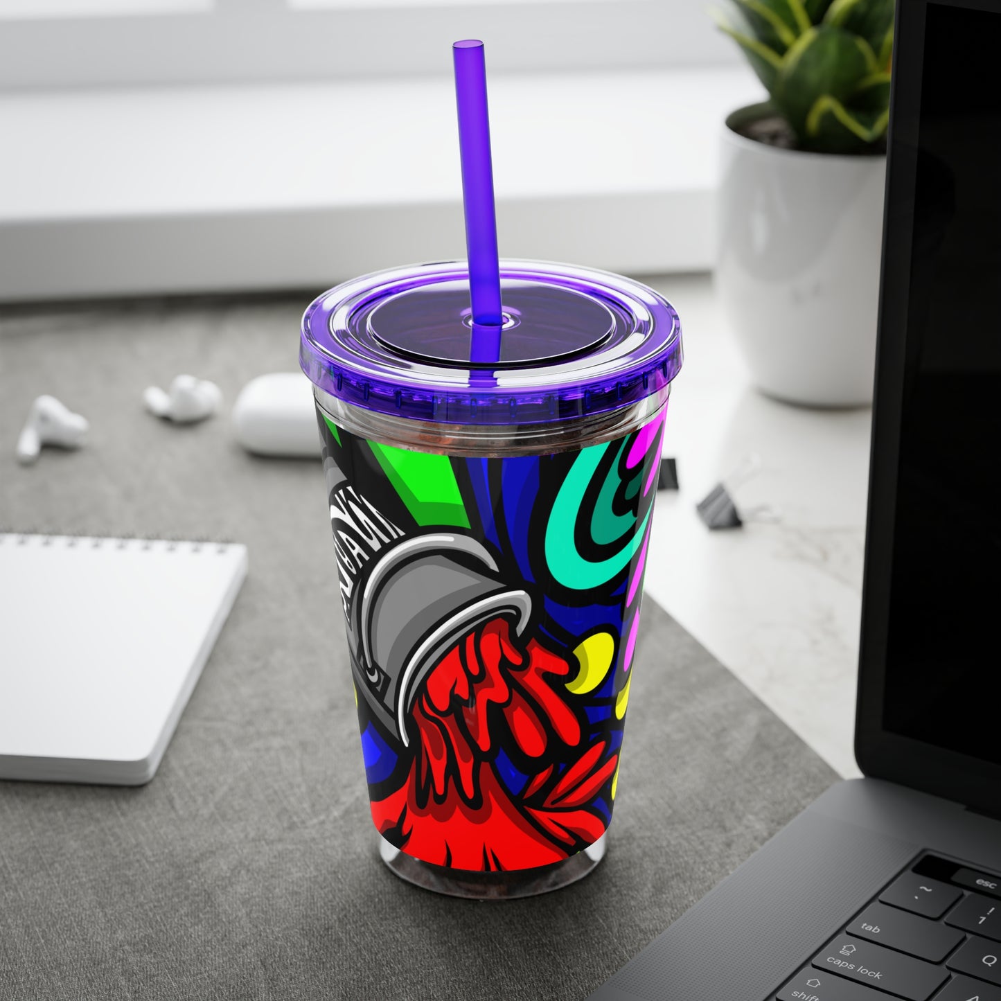 SPACE MATERIALS SUNSPLASH 1 Vaso con Pajita 16oz