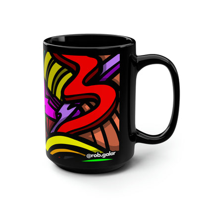 Taza CURLY 2 Negra 15oz