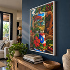 Greca pa’ mi casita - Framed Canvas Art