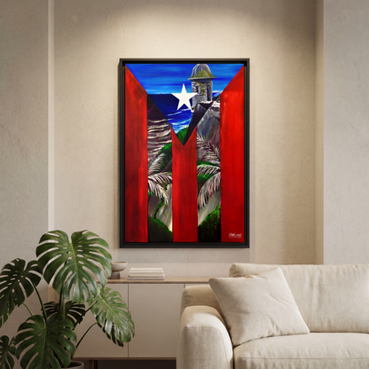 OBRA DE ARTE | Edición Limitada: "LA GARITA DEL MORRO" - Enmarcada con Canvas PREMIUM. ¡LISTA PARA TI!