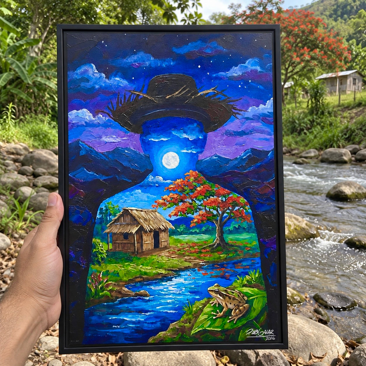 LUNA LLENA - Framed Canvas Art