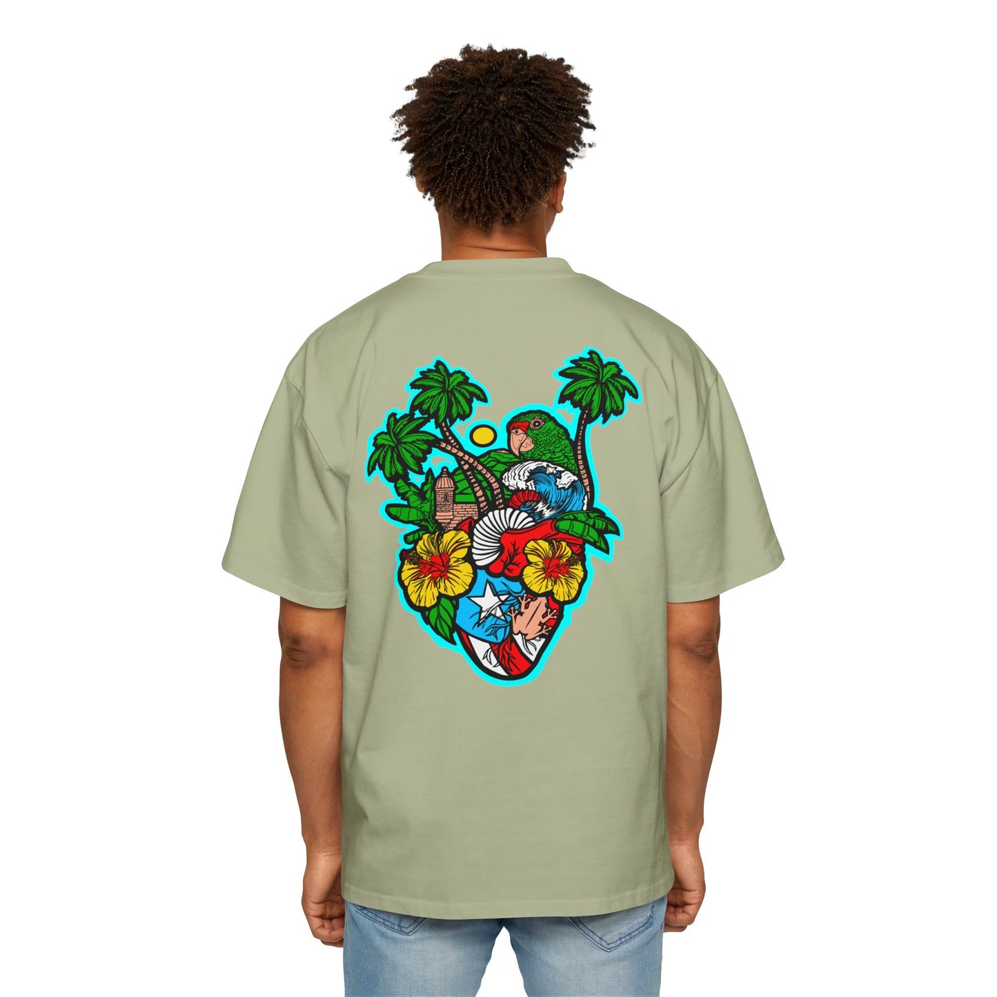 CORAZON BORICUA Oversized Tee