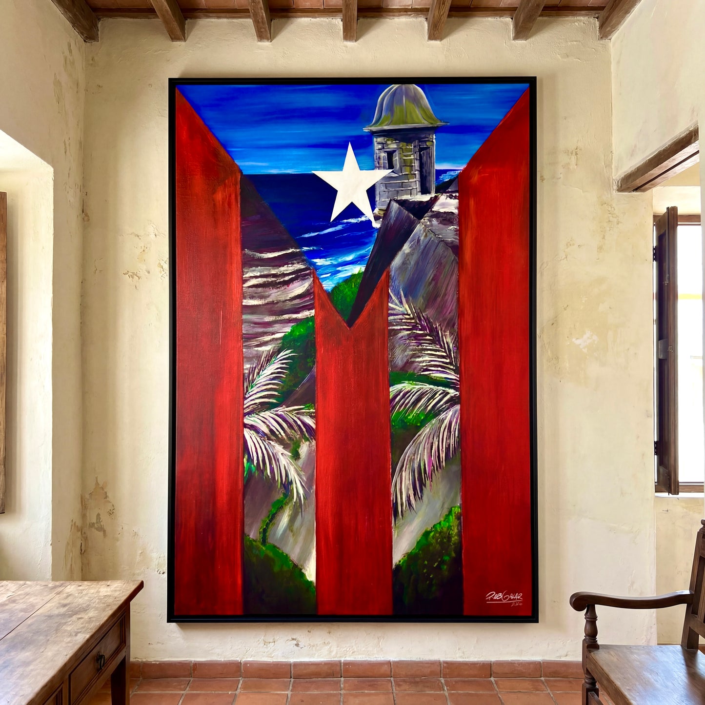 OBRA DE ARTE | Edición Limitada: "LA GARITA DEL MORRO" - Enmarcada con Canvas PREMIUM. ¡LISTA PARA TI!