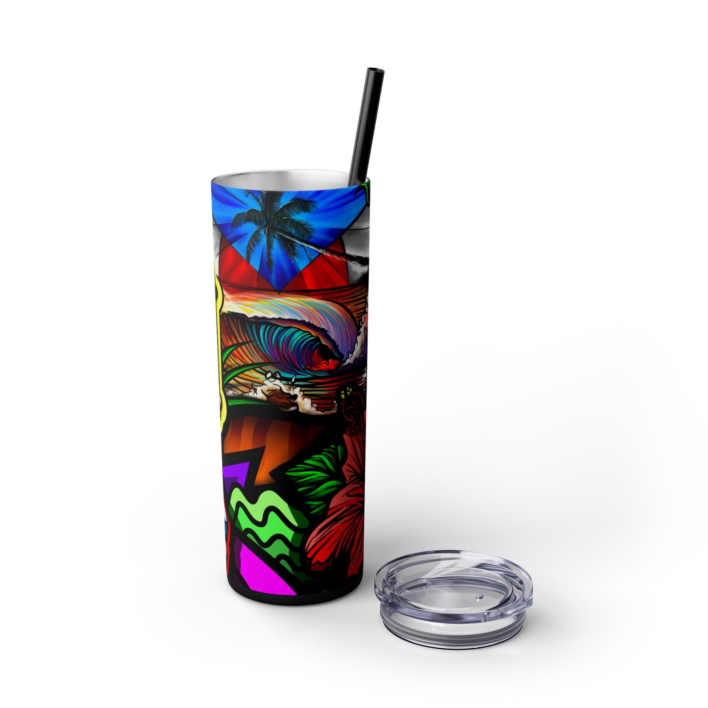 ATARDECER BORINCANO Tumbler with Straw