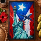 DE CASA A NUEVAYOL - Framed Canvas Art