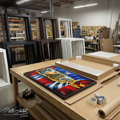 OBRA DE ARTE | Edición Limitada: "SOY DE LA ISLA DEL ENCANTO" - Enmarcada con Canvas PREMIUM. ¡LISTA PARA TI!