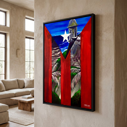 OBRA DE ARTE | Edición Limitada: "LA GARITA DEL MORRO" - Enmarcada con Canvas PREMIUM. ¡LISTA PARA TI!