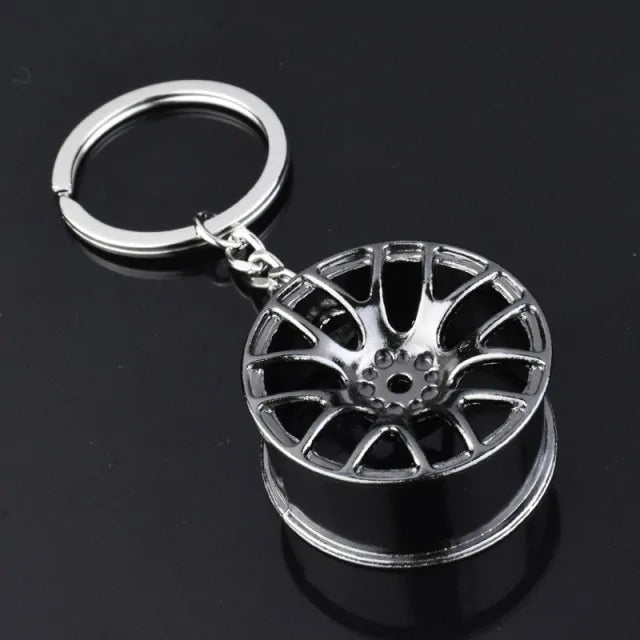 Metal Car Wheels Keychain