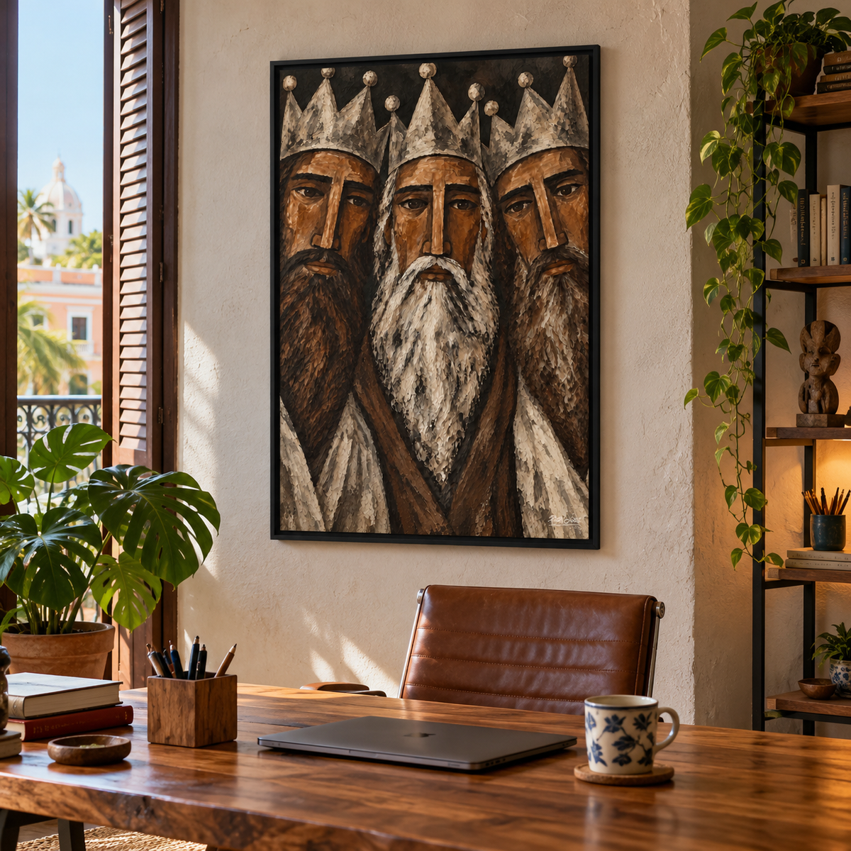 Tres Reyes Magos 2.0 - Framed Canvas Art