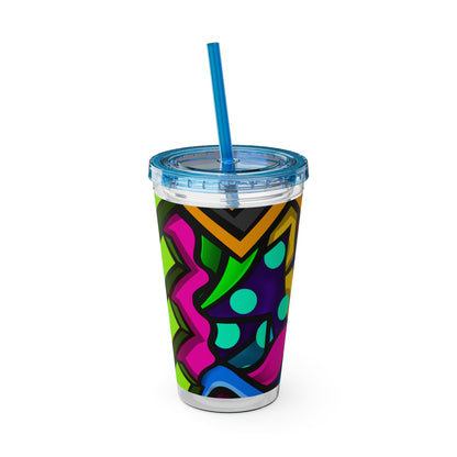 COLOR STYLUS SUNSPLASH Vaso con pajita 16oz