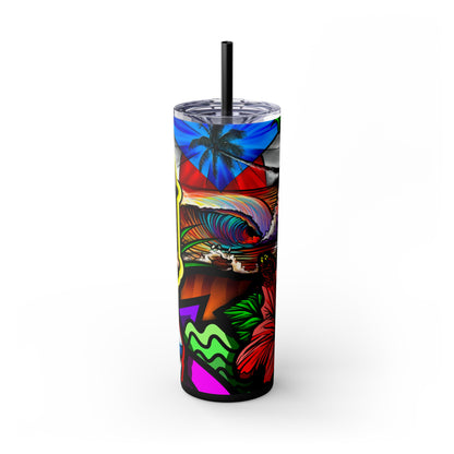 ATARDECER BORINCANO Tumbler with Straw