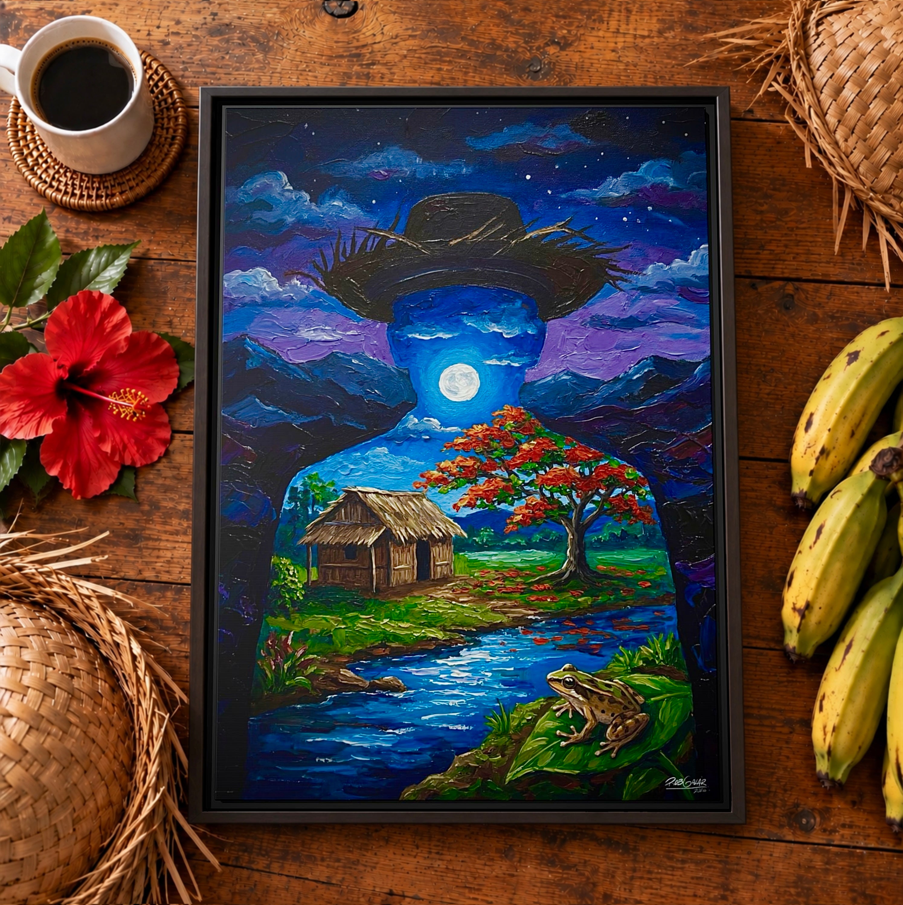 LUNA LLENA - Framed Canvas Art