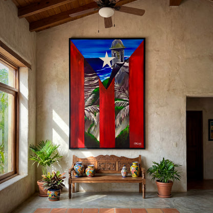 OBRA DE ARTE | Edición Limitada: "LA GARITA DEL MORRO" - Enmarcada con Canvas PREMIUM. ¡LISTA PARA TI!
