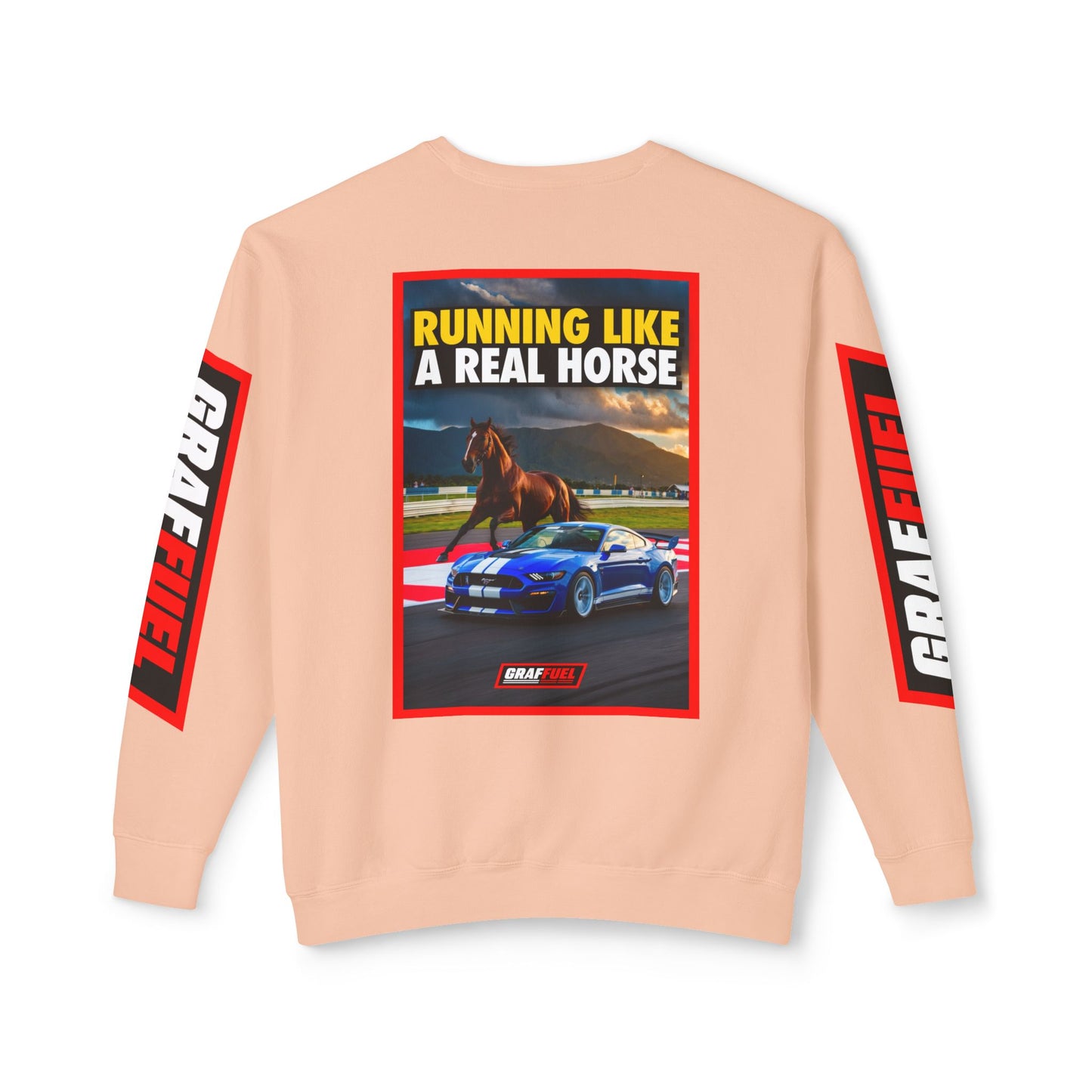 RUNNING LIKE A REAL HORSE Crewneck Sweatshirt