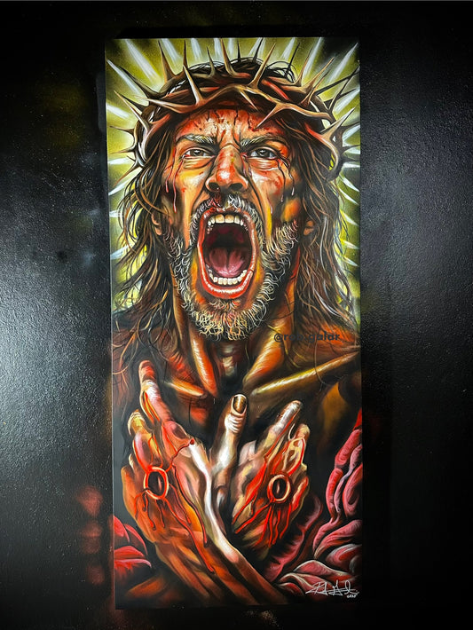 PADRE, ME DOLIÓ MÁS TU SILENCIO (ORIGINAL PAINTING)