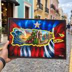 SOY DE LA ISLA - Framed Canvas Art