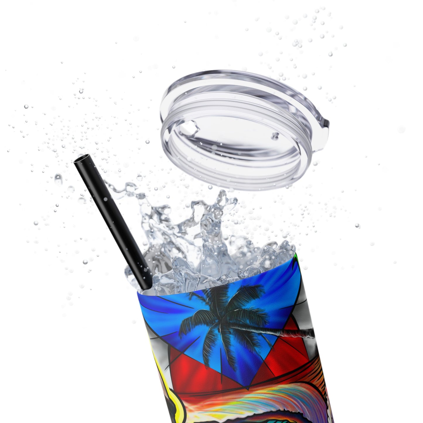 ATARDECER BORINCANO Tumbler with Straw