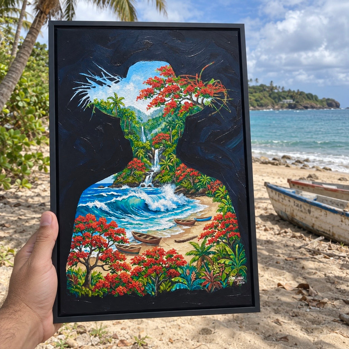 UN CAMINO AL PARAÍSO - Framed Canvas Art