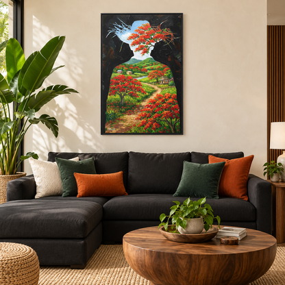 FLAMBOYAN - Framed Canvas Art