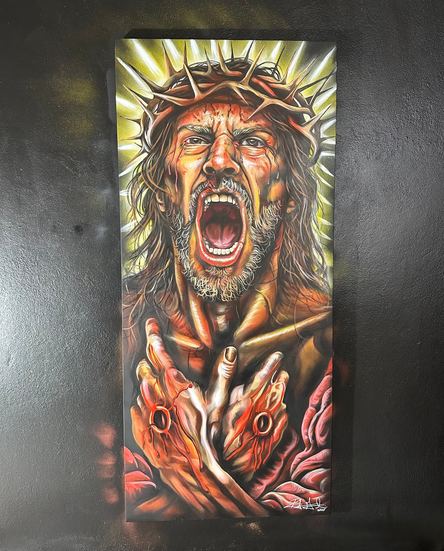 PADRE, ME DOLIÓ MÁS TU SILENCIO (ORIGINAL PAINTING)