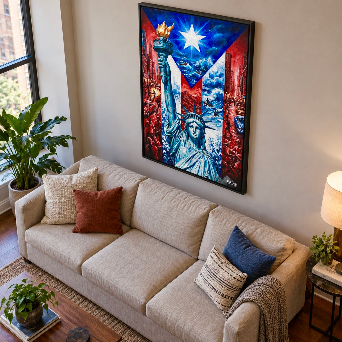 EN MEDIO DE LA TORMENTA  - LIMITED EDITION 0.8 - Framed Canvas Art