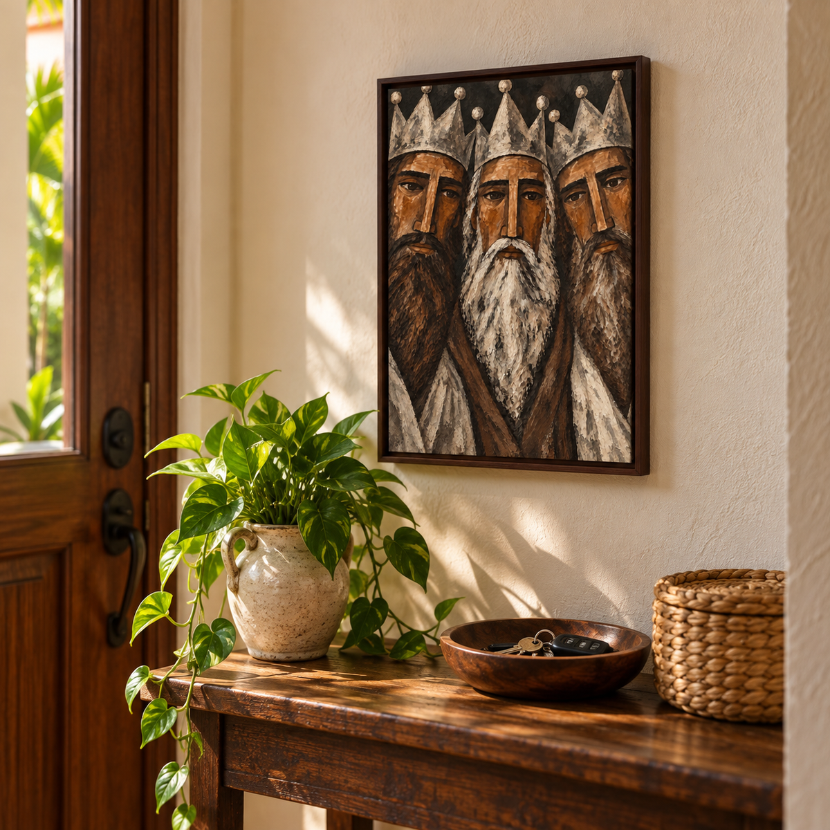 Tres Reyes Magos 2.0 - Framed Canvas Art