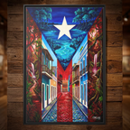 LAGUNA BIOLUMINICENTE - Framed Canvas Art