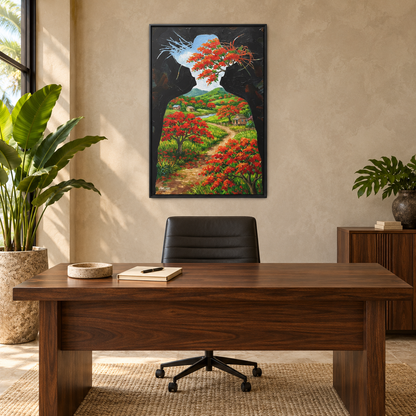 FLAMBOYAN - Framed Canvas Art