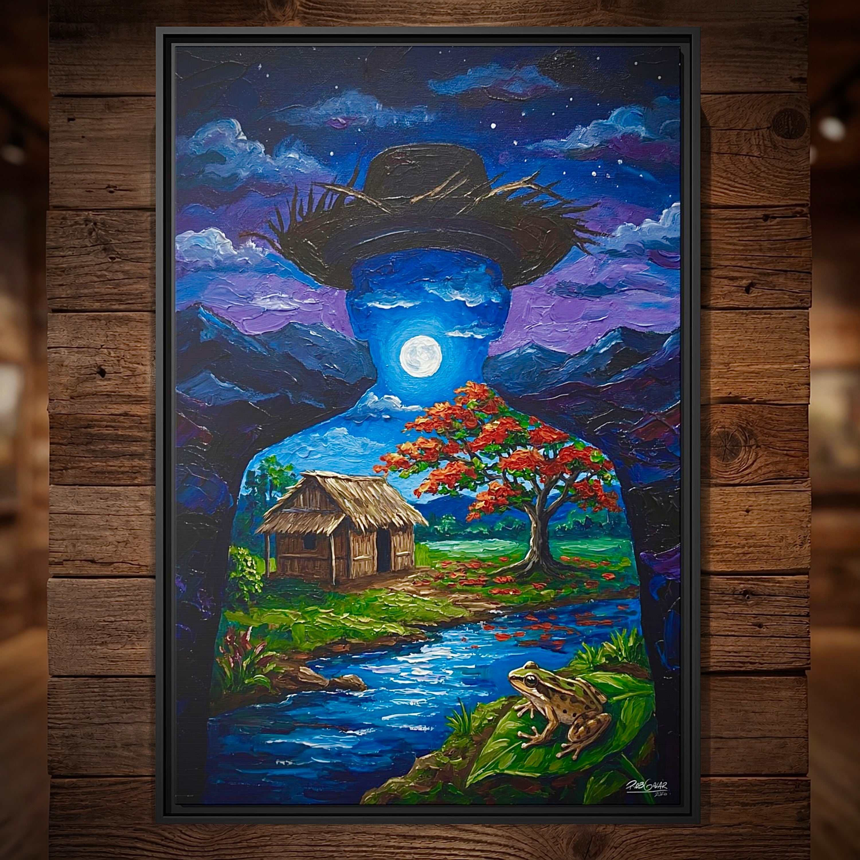 LUNA LLENA - Framed Canvas Art