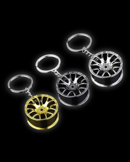 Metal Car Wheels Keychain