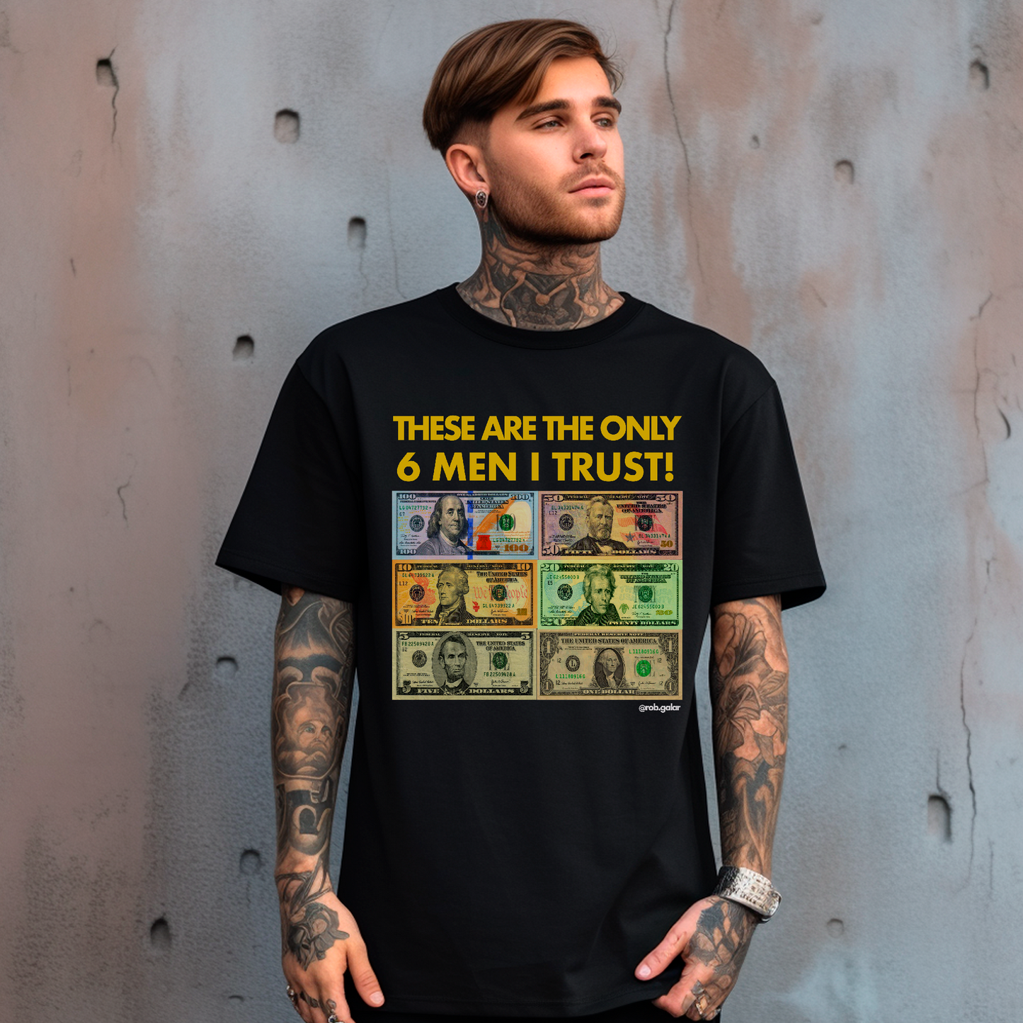 THE ONLY 6 MEN I TRUST Oversize Tee