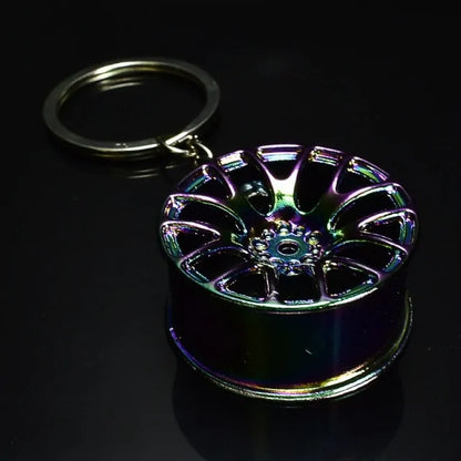 Metal Car Wheels Keychain