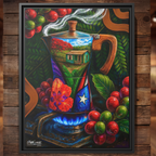 CAFÉ RICO - Framed Canvas Art