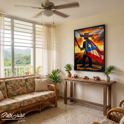 OBRA DE ARTE | Edición Limitada: "YO DEFIENDO MI TIERRA" - Enmarcada con Canvas PREMIUM. ¡LISTA PARA TI!