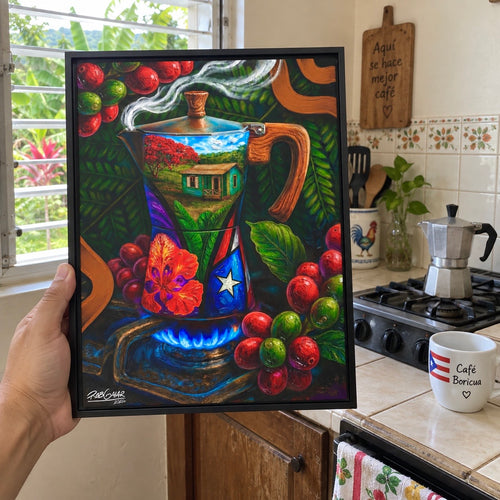CAFÉ RICO - Framed Canvas Art