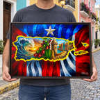 SOY DE LA ISLA - Framed Canvas Art