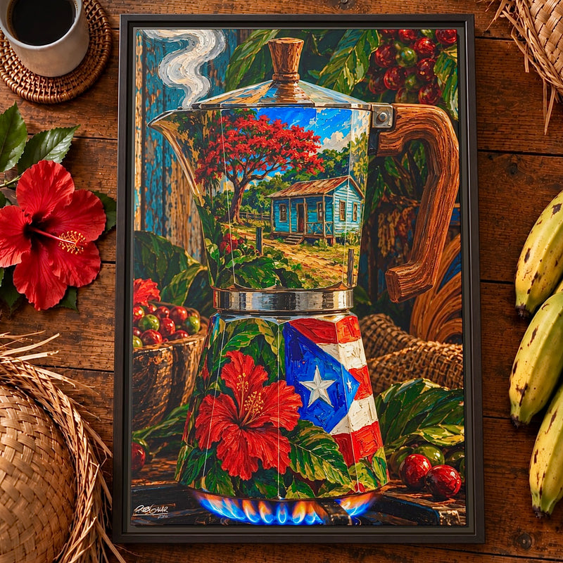 Greca pa’ mi casita - Framed Canvas Art