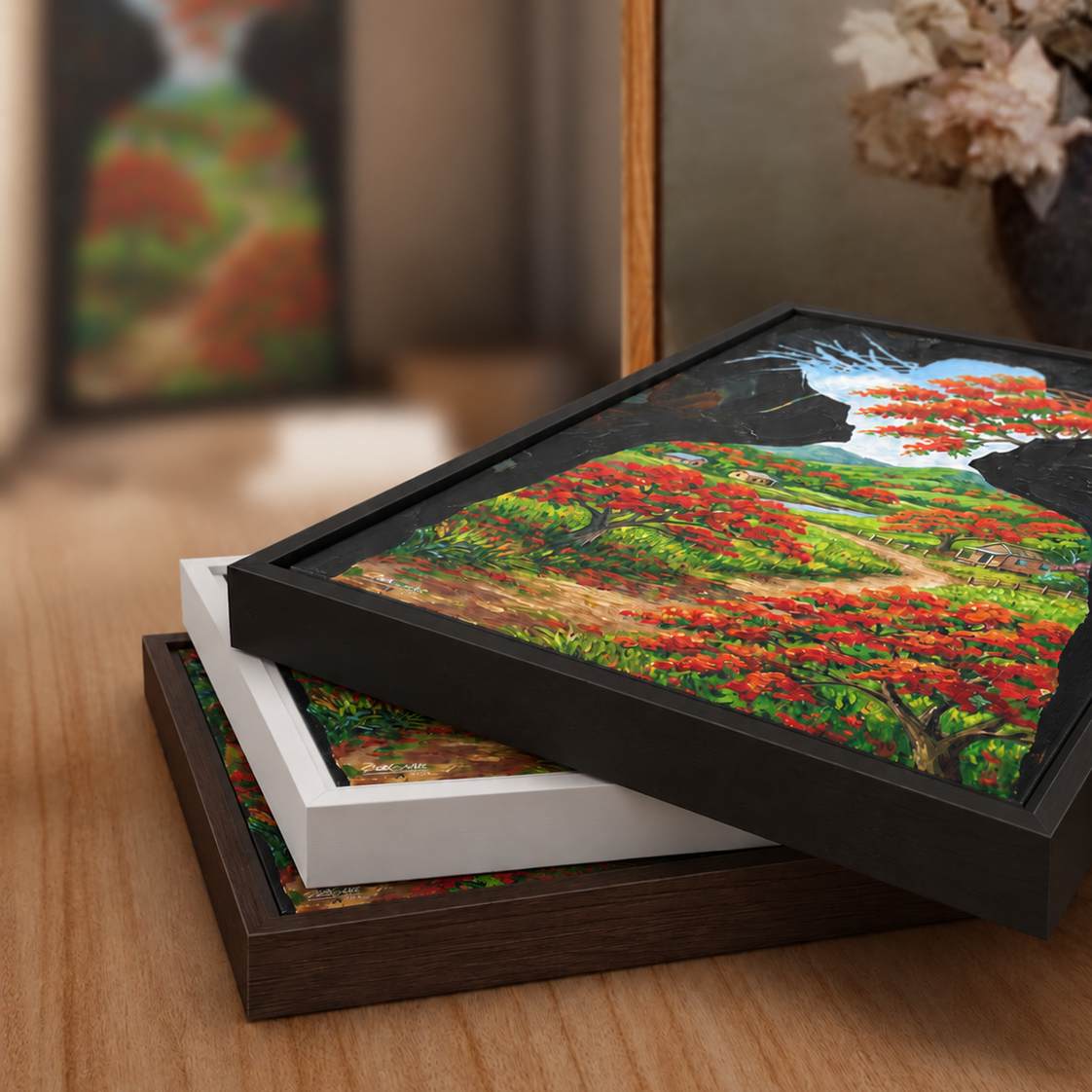 FLAMBOYAN - Framed Canvas Art