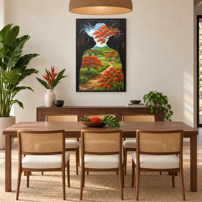 FLAMBOYAN - Framed Canvas Art
