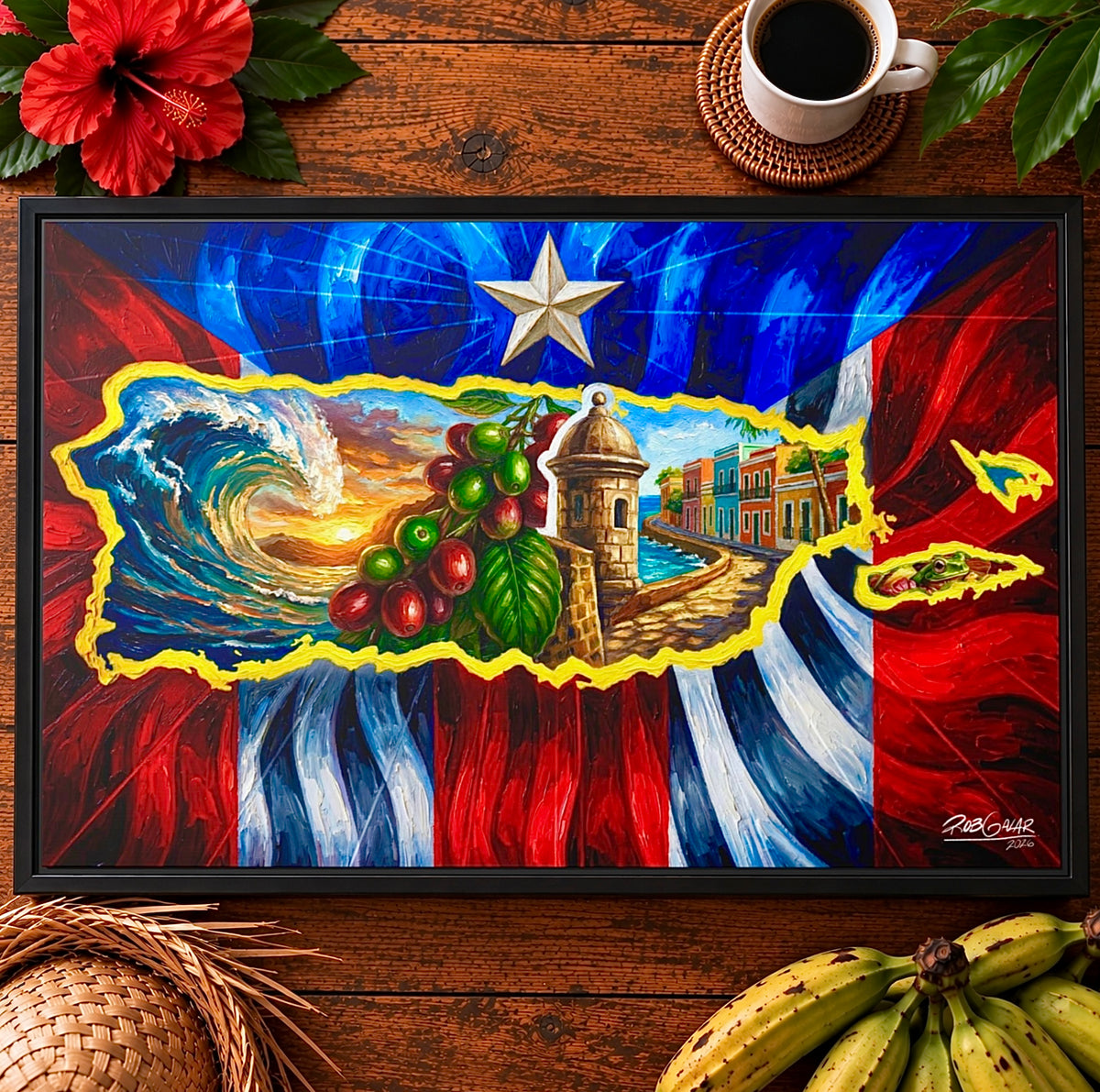 DE LA ISLA - Framed Canvas Art