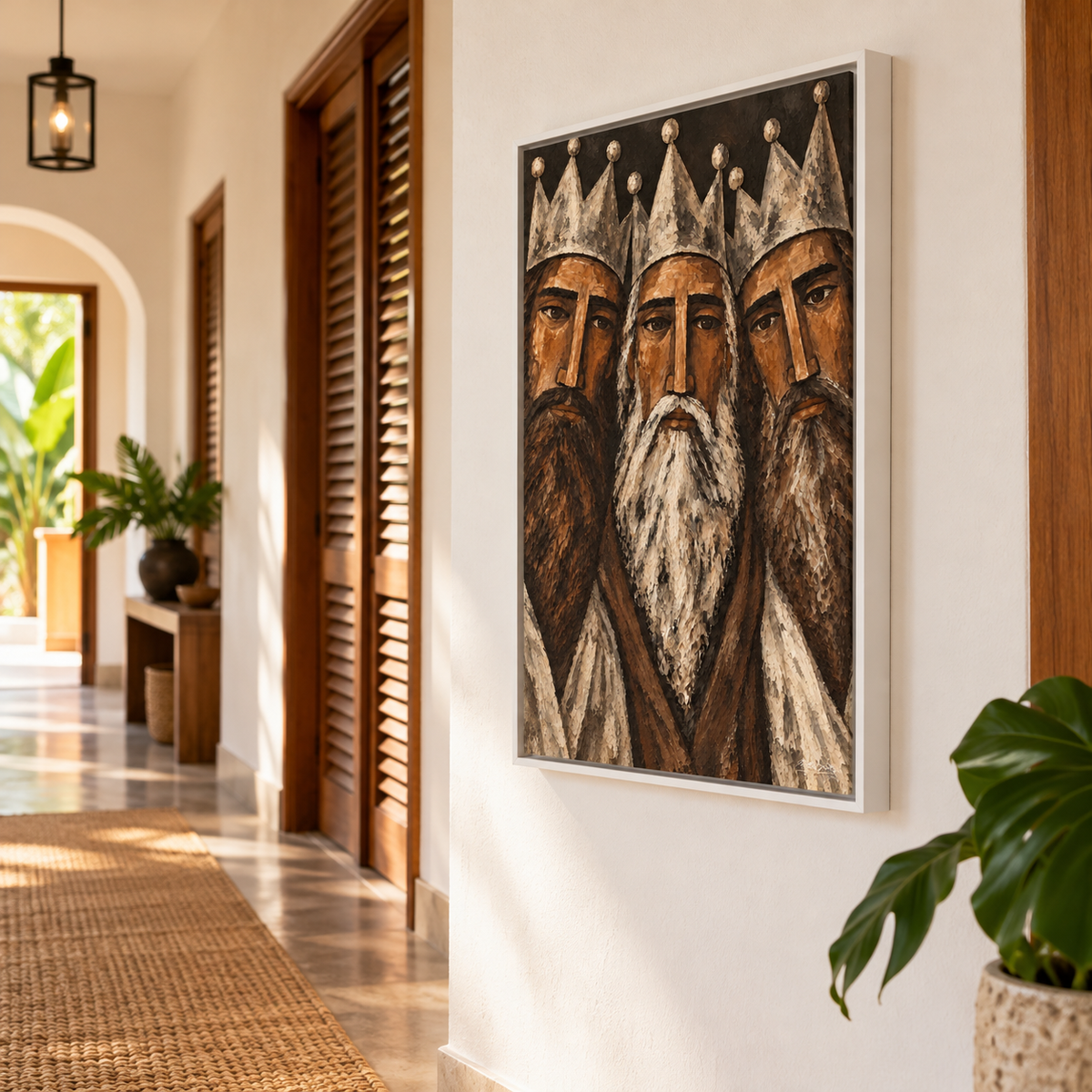 Tres Reyes Magos 2.0 - Framed Canvas Art