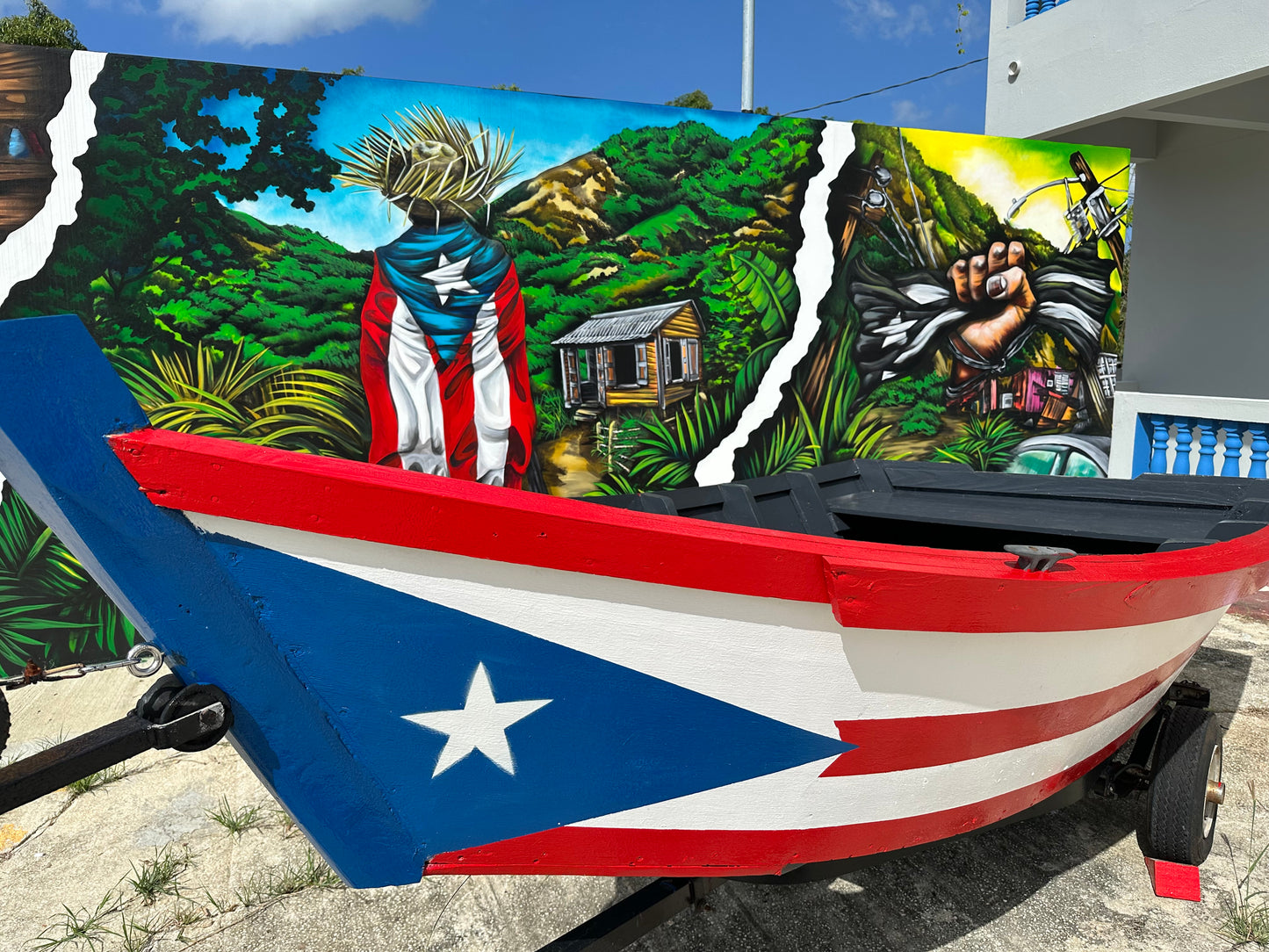OBRA DE ARTE | Edición Limitada: "HURACÁN MARÍA" - Enmarcada con Canvas PREMIUM. ¡LISTA PARA TI!