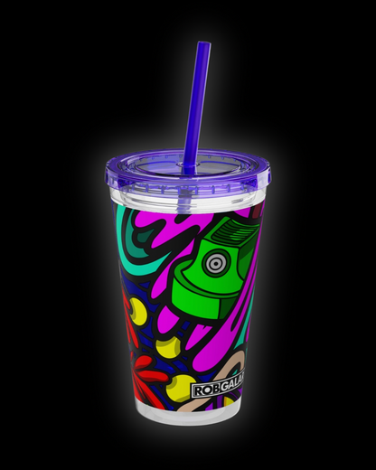 SPACE MATERIALS SUNSPLASH 1 Vaso con Pajita 16oz